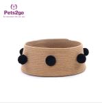 Customized Logo 0.9kg 42*16CM Round Cat Bed