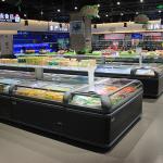 Sliding Low-E Glass Door (Front- Back) Supermarket Display Freezer