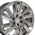 TUV 22 Inch GMC Denali Replica Wheels 5901 Gloss Black Chevy Tahoe Chrome Rims