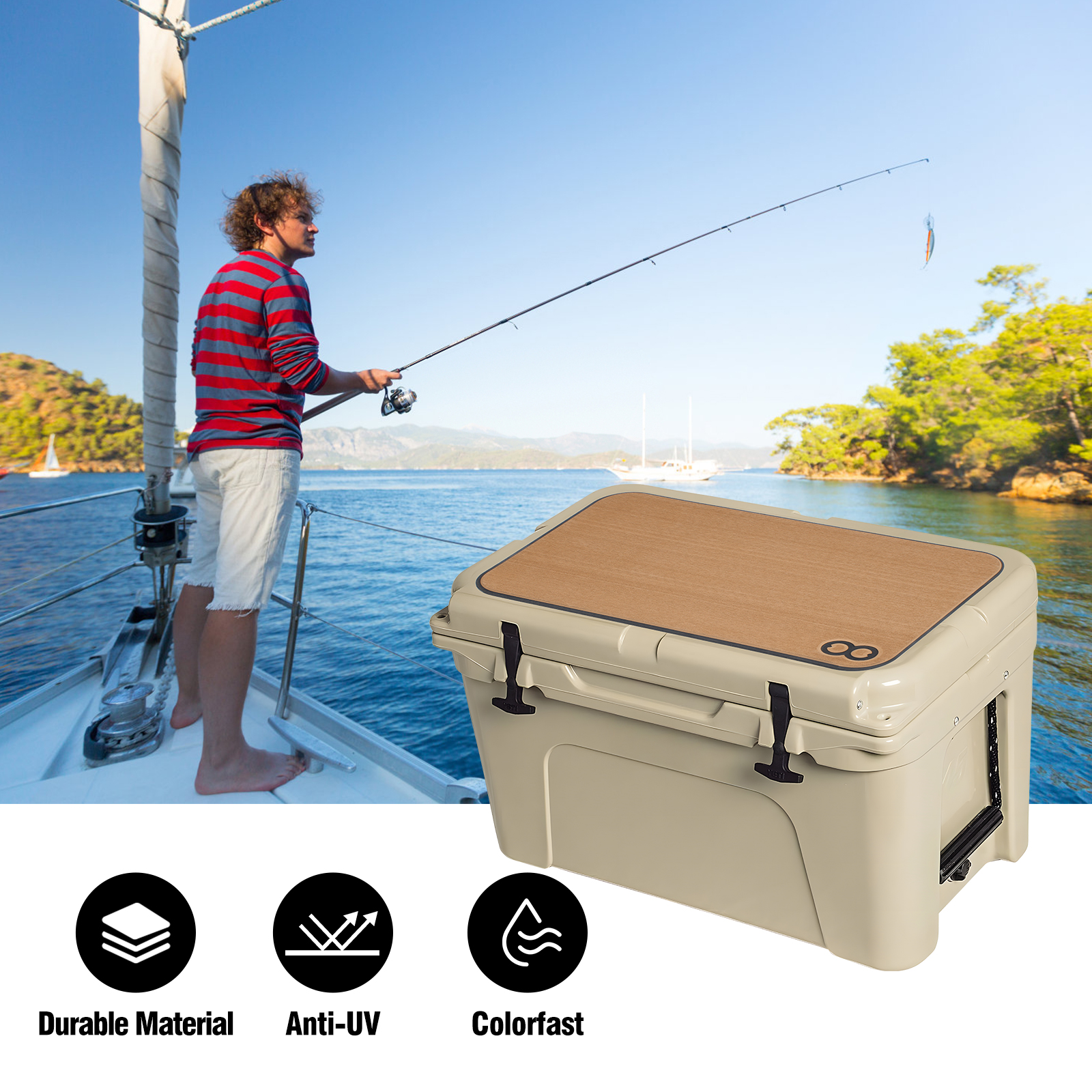 Non Slip EVA Foam Mat for YETI Tundra 45 Outdoor Customized 23.15*13.27inch Cooler Pad