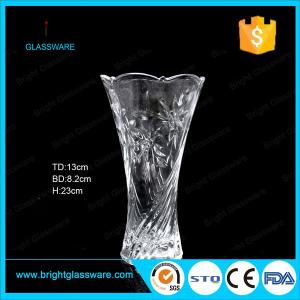 Quality cheap clear glass vase for decoration wholesale