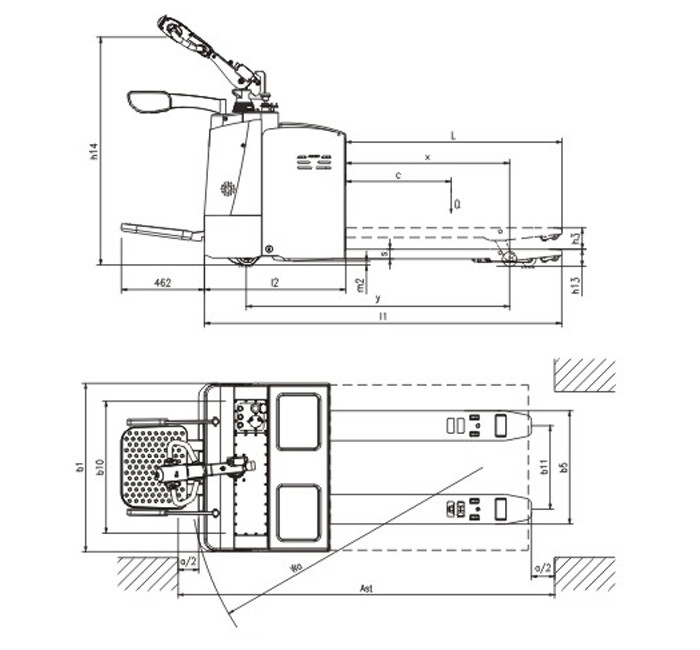 Explosion Proof Electric Powered Pallet Trucks , Advanced AC Motorised Pallet Truck