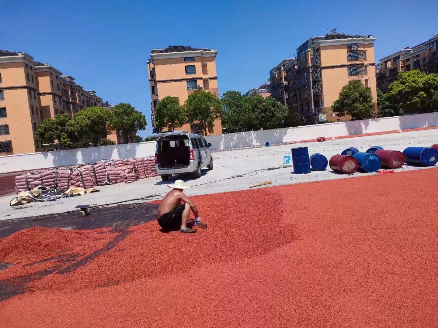 EPDM Surface Rubber Mat Flooring No Smell Recycled Rubber Flooring