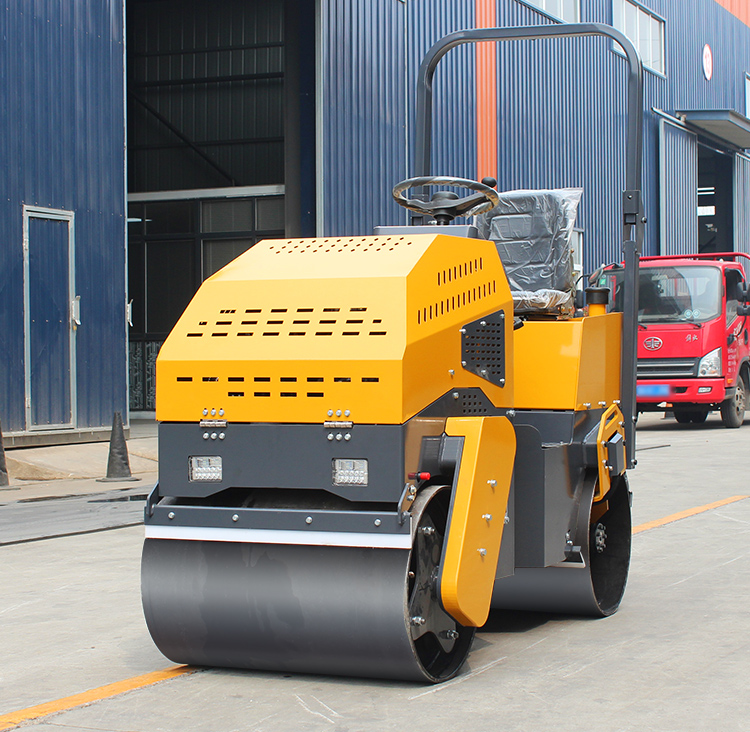 1 Ton Double Drum Walk Behind Road Roller Soil Compactor Rollers for Road Construction