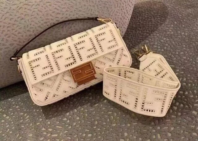 Newest Baguette Bag Embroidery Series Cross-Body Bag F Letters Pattern Embroidered Straps Bag