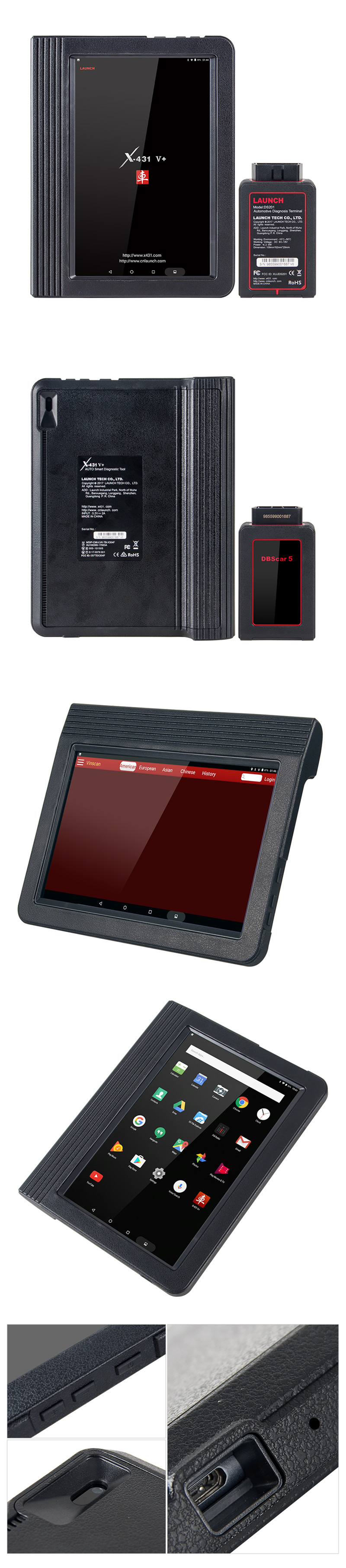 X431 V+ for 12V gasoline&diesel Launch car scanner X431 V+ for 12V gasoline&diesel cars full ECU system auto diagnosti