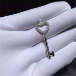 full diamonds of mini love key necklace 18kt gold with yellow gold or white gold