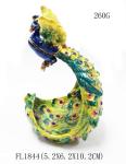Decorative Gift Colorful Peacock Jewelry Box Metal Peacock Jewelry Box For Sale