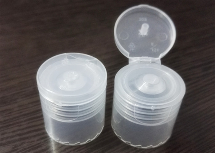 Translucent Flip Top Plastic Screw Caps Screw On Type Smooth Closure