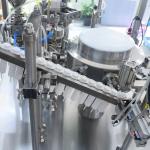 Plastic paste gel packaging dispensing veterinary syringes filling and capping