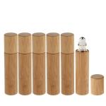 Luxury 10ml Bamboo Roll On Bottle Essential Oil Perfume Glass Roller Natural