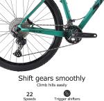 Dark Green SHIMANO Hardtail Mountain Bikes , 22S Sava Mtb 27.5