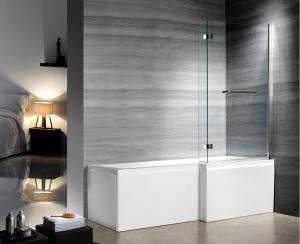Quality 1400x800mm Glass Shower Enclosures With Stainless Steel Hinges wholesale