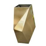 Metal Rose Gold Shiny Planter Flower Pot for plaza gardening