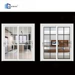 Aluminium alloy sliding glass balcony sliding door black French style aluminum