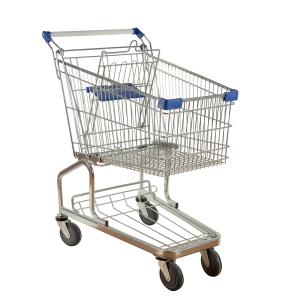 Quality German Supermarket Shopping Trolley 125L Metal Wire Trolley Customizable wholesale