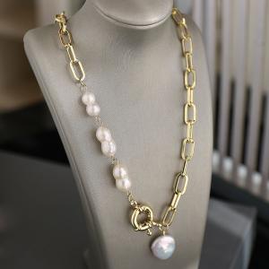Quality High Quality Natural Baroque Irregular Freshwater Baroque Pearl Necklace Jewelry Set Natural Baroque Pearl necklace wholesale