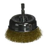 Heavy Dirty Removal Crimped Wire Wheel Brush , Brass Coated Knotted Wire Cup