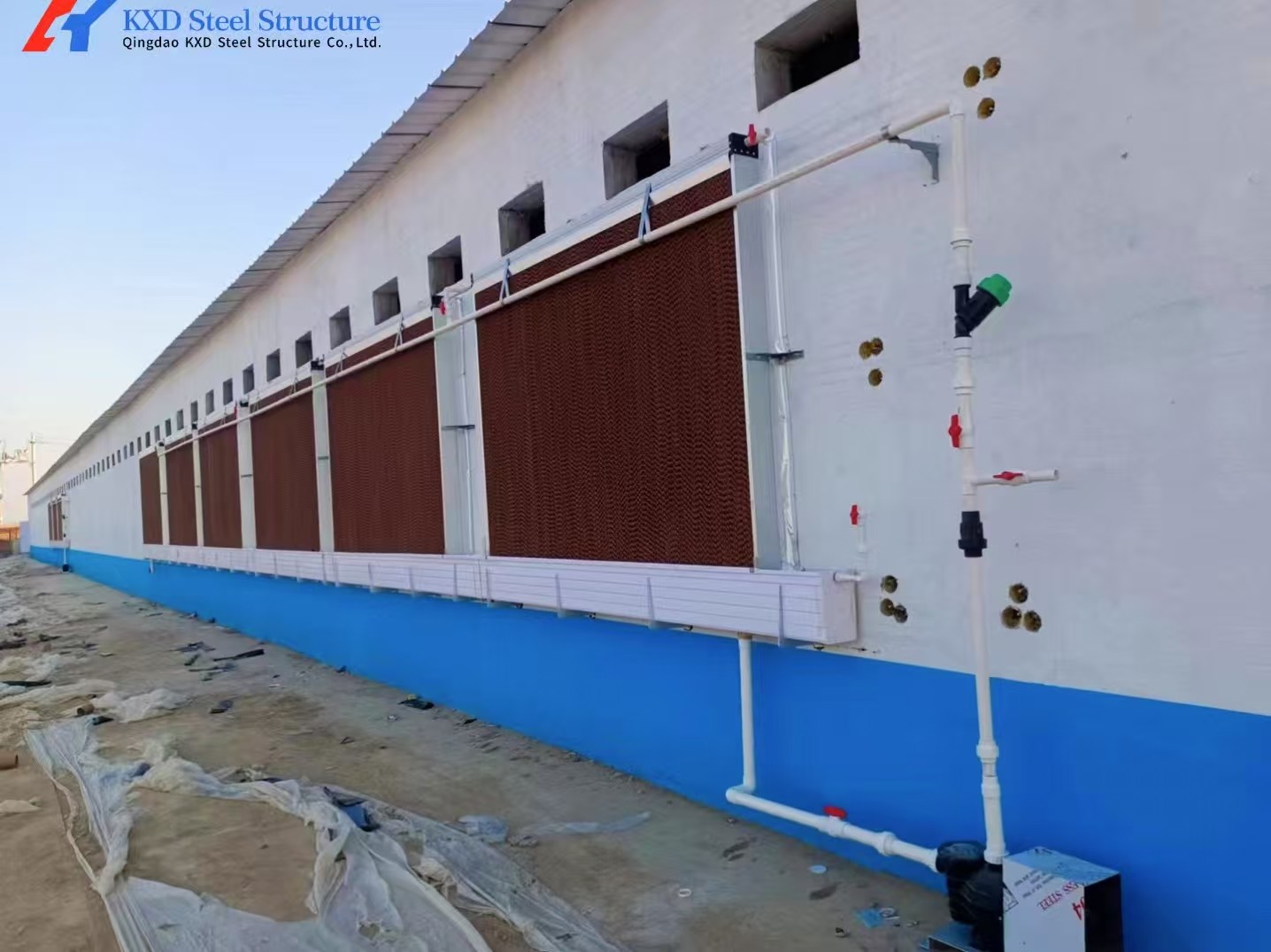 Prefabricated Light Weight Steel Structure Chicken House Shed ISO9001 CE Certification
