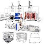 IBC Cage Base Frame Welding Machine For IBC 1000L Water Tank Stainless Steel
