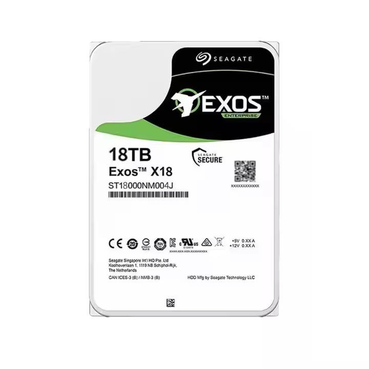 1.5Gb/s Noise Level Customized 3.5 Inch 18TB HDD 256MB SAS 12Gbps Hard Drives Disk ST18000NM004J with ABS Shell Material