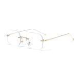 Flat Mirror Ladies Street Shooting Square Frameless Glasses Trendy 130MM