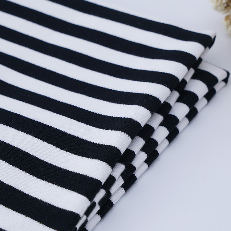 Durable And Easy To Care For Breathable And Elastic Striped Cotton Fabric For Hoddie