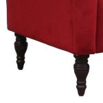Wooden Leg L176cm Red Velvet 2 Seater Sofa Contemporary velvet sofa