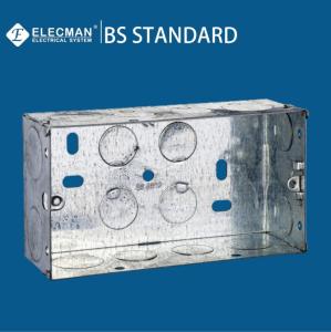 Quality Galvanized Steel Electrical Metal Switch Box 2 Gang Socket Box BS4662 3x6 wholesale