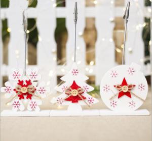 Quality 3D Wooden Christmas Gift Christmas Snow Hanging Decoration wholesale