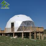 Customized Glamping Hotel Geodesic Dome Tent Sun Shelter Fire Resistant