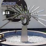 Outdoor Metal Garden Statue Abstract Spiral Geometric Rectangular