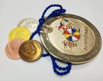 Factory direct sale custom metal diamond shaped gold plated carnival medals with