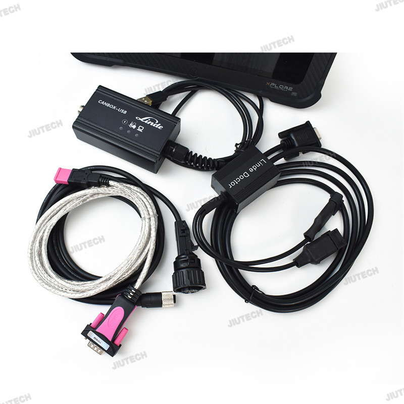 For Linde Canbox USB Doctor Forklift truck Diagnostic Cable linde pathfinder Diagnosis Interface Tool and FZ G1 tablet