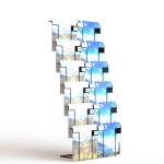 Collapsible 12Wire Pockets Floor Display Stand For Calendar