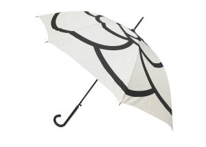 Quality White Compact J Stick Umbrella , Ladies Automatic Umbrella Manual Close wholesale
