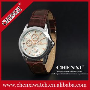 Quality L005C6D Watch Wholesale Retailing Super Classic Wine Analog Pointer Leather Watches Unisex wholesale
