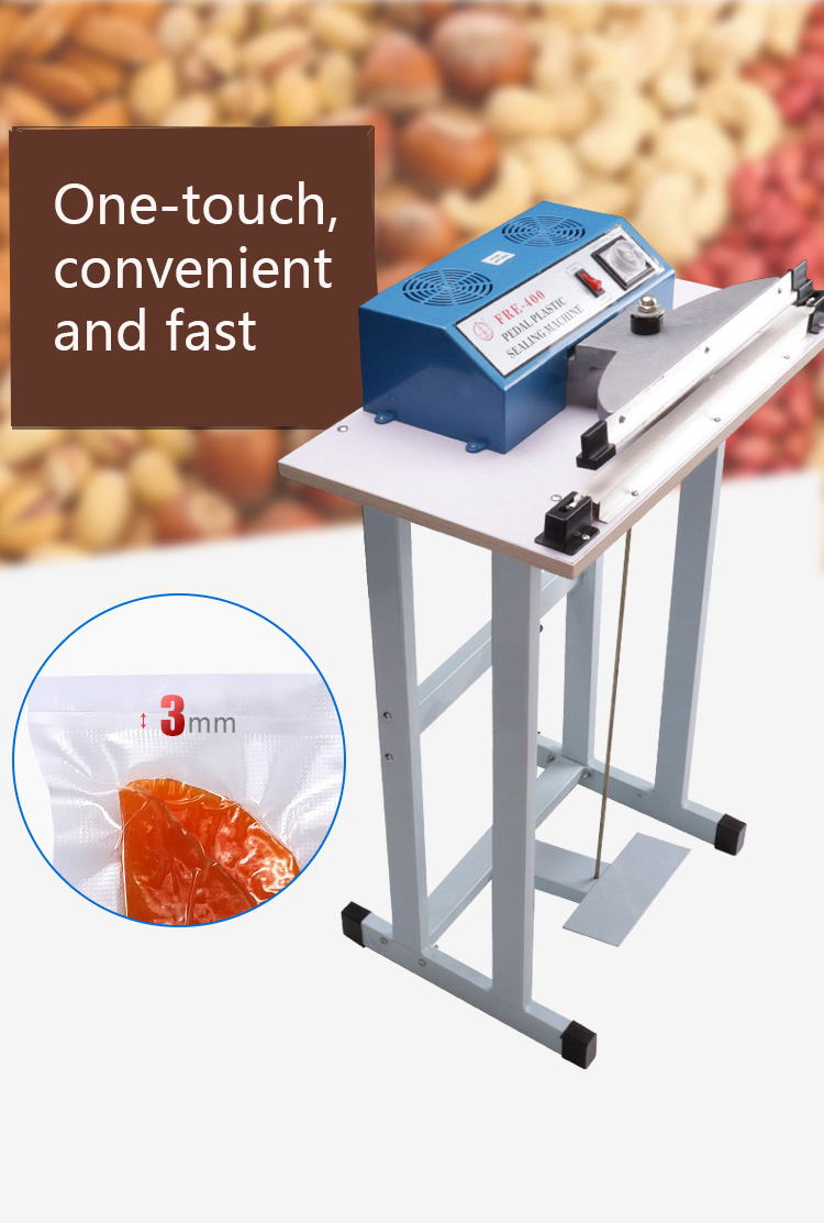 Max Speed 80pcs/min 500mm Foot Sealer Machine for Direct Heat Sealing of Bags