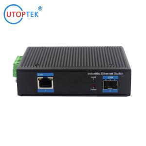 Quality UT11G-SFP 10/100/1000M 1SFP+1RJ45 unmanaged industrial media converter DIN Rail sfp switch converter wholesale