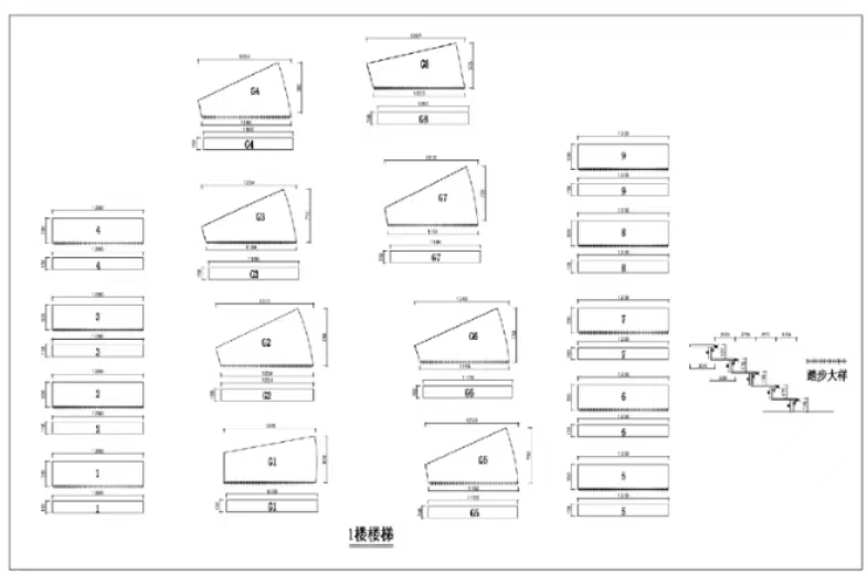 Polished Step Stairs Boards in Modern Panda White Marble for Home and Hotel Design