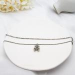 Charm Choker Necklace Set Diamond Silver Chain Necklace 44mm - 47mm For Men