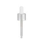 18/410 Frosted Silver Aluminum Cosmetic Dropper Essential Oil Glass Pipette