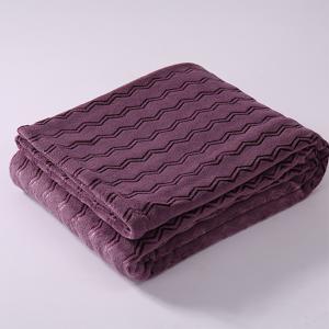 Quality Cozy Solid 100 Polyester Plush Blankets / Soft Flannel Blankets Non Irritating wholesale
