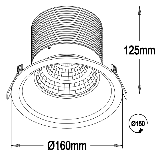 High power 20W high lumen 1600 Lumens AC100-240V Led Cob downlight with UL price list