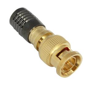 Quality Copper and Golden Plated Compression BNC Male CCTV Coaxial Connector with a Pin wholesale