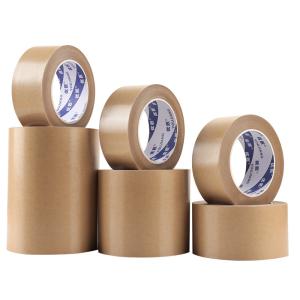 Quality Self Adhesive Kraft Paper Tape Reinforced Gummed Tape 120mic wholesale
