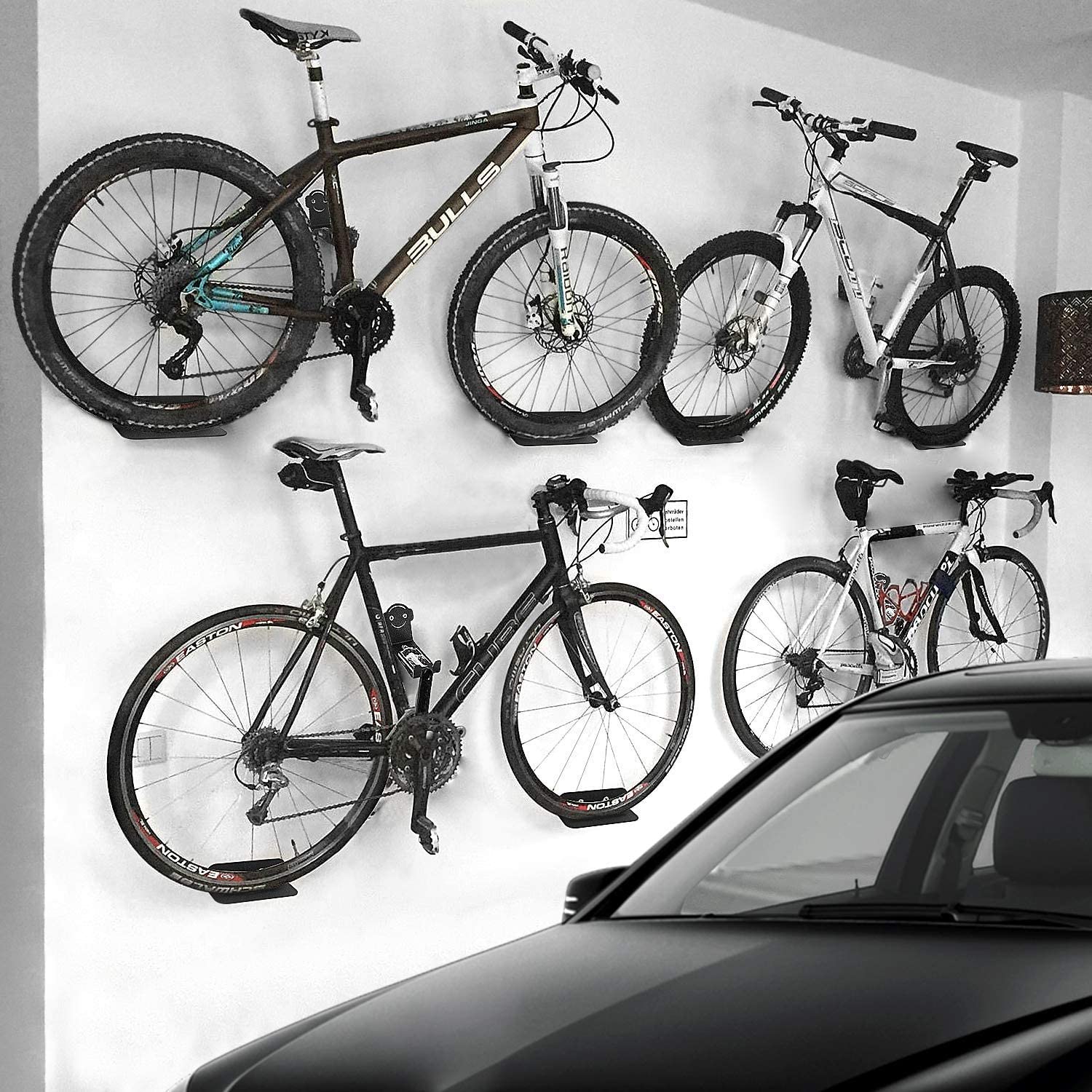 Wall Mounted Indoors and Outdoors Bike Storage Brackets with Single-side Structure