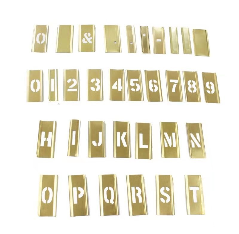 4inch Brass Interlocking Stencils Combination Set For Building School