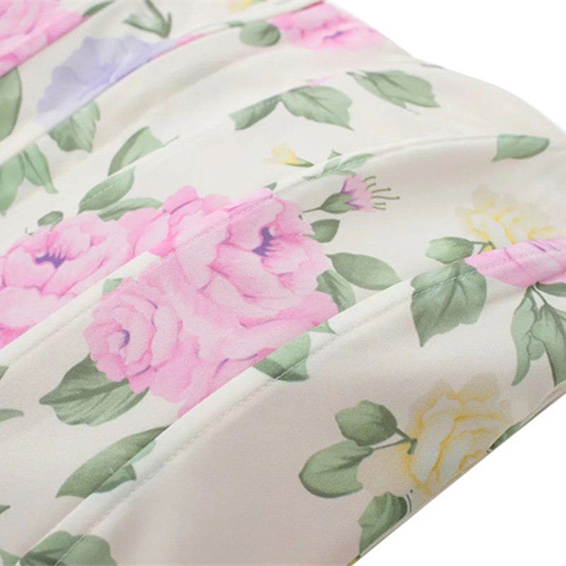 Sexy Print Short Strapless Bodice Polyester Ladies Sleeveless Tank Tops