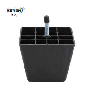 Quality Solid Black Plastic Adjustable Cabinet Feet M8 Screw Furniture Feet Scratch Protection wholesale